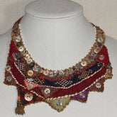 Vintage Turkmen Hand Embroidery and Lonely Tassel