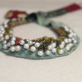 Soft Acqua Color with pearls and Beads