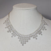 Crew Grey with See through Silver beads