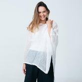 White With Tiny Pompoms