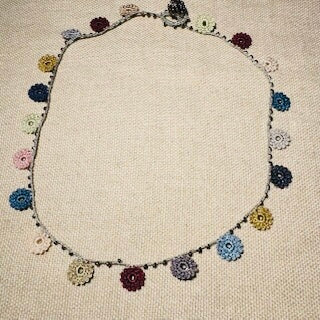 Classic Flower Short Crochet Necklace