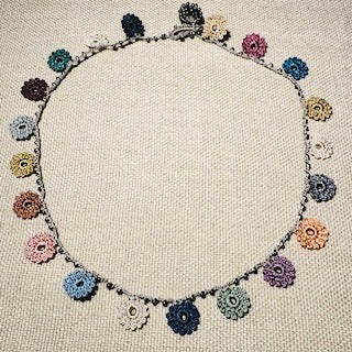 Classic Flower Short Crochet Necklace