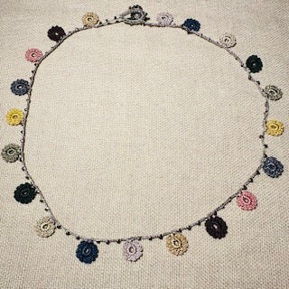 Classic Flower Short Crochet Necklace