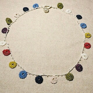 Classic Flower Short Crochet Necklace