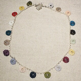 Classic Flower Short Crochet Necklace