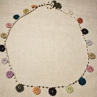 Classic Flower Short Crochet Necklace