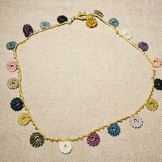 Classic Flower Short Crochet Necklace