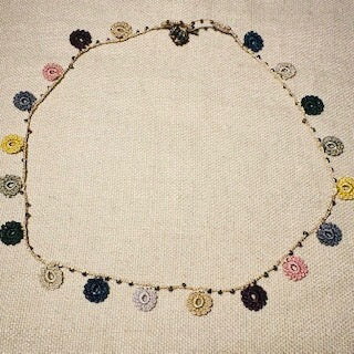 Classic Flower Short Crochet Necklace