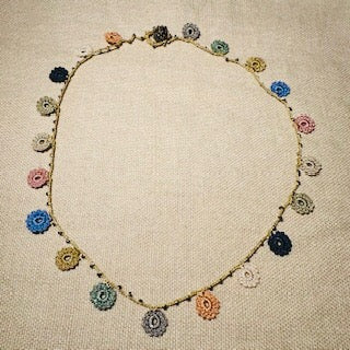 Classic Flower Short Crochet Necklace