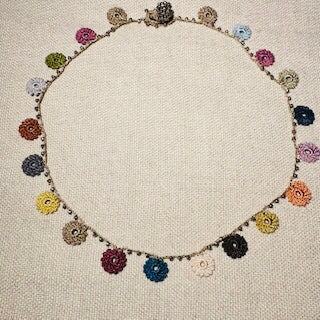 Classic Flower Short Crochet Necklace