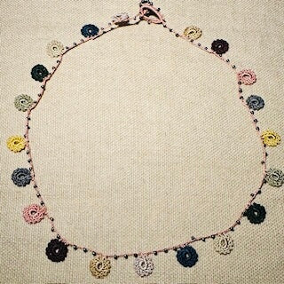 Classic Flower Short Crochet Necklace