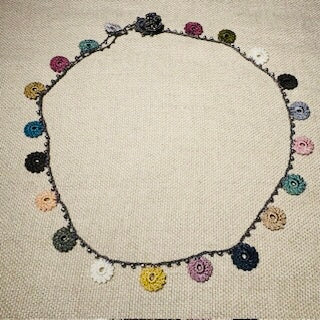 Classic Flower Short Crochet Necklace