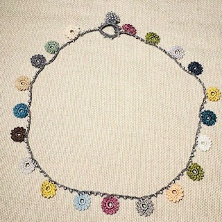 Classic Flower Short Crochet Necklace