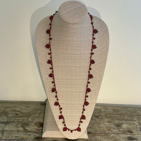 Strawberries Crotchet Necklace
