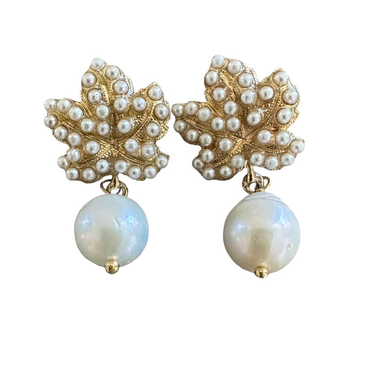 Leaf with Hanging Pearl