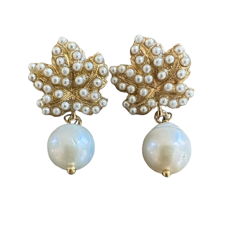 Leaf with Hanging Pearl