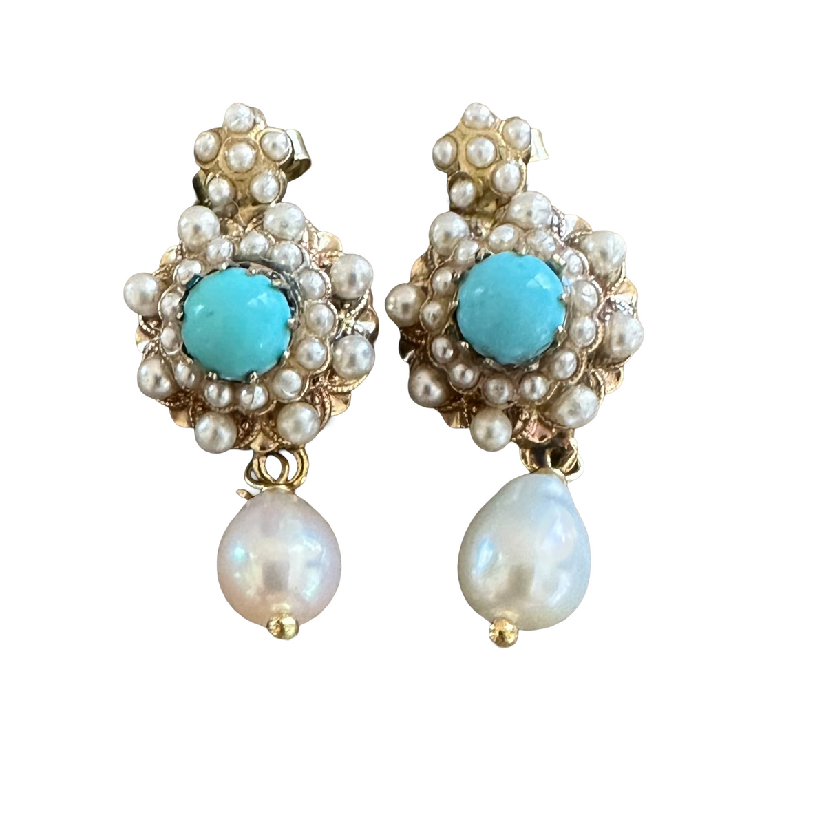 Baroque Pearls and Turquoise