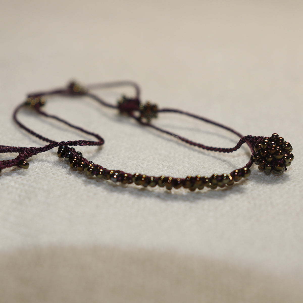 Egg plant and Dark Opaque beads