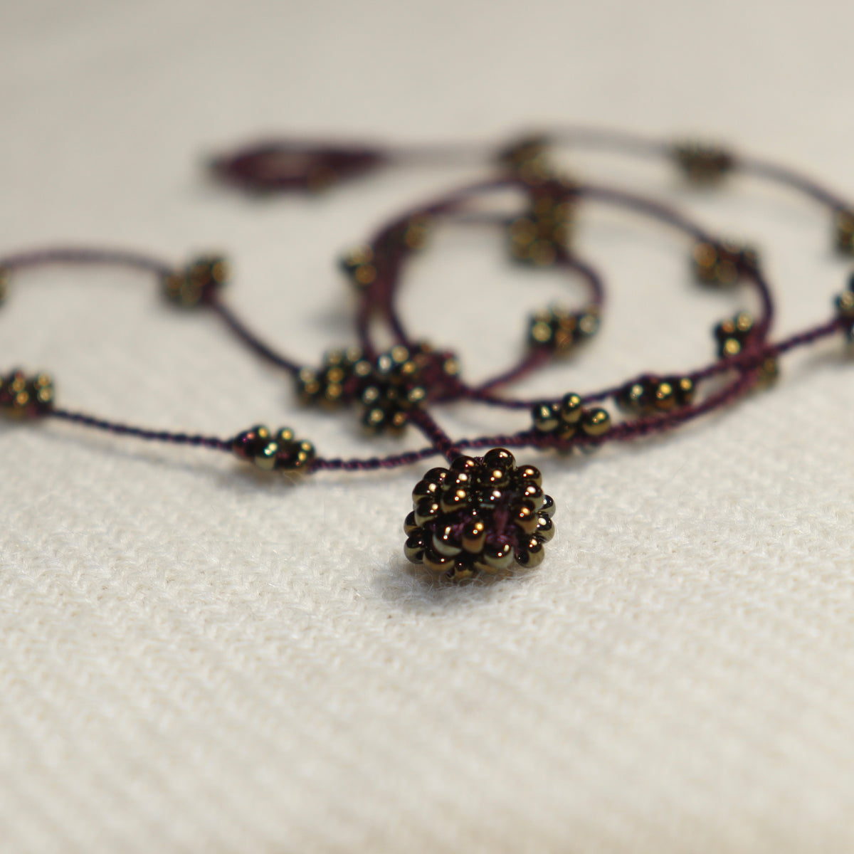 Wine and Opaque Beads