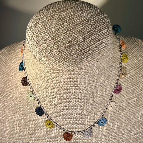 Classic Flower Short Crochet Necklace