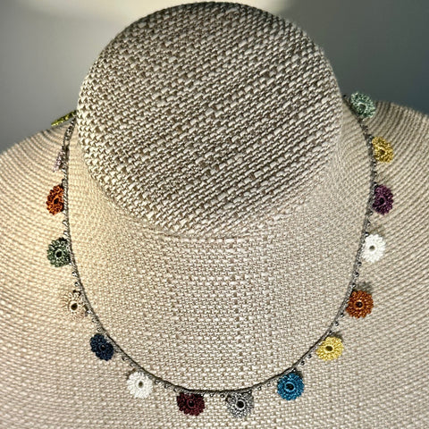 Classic Flower Short Crochet Necklace