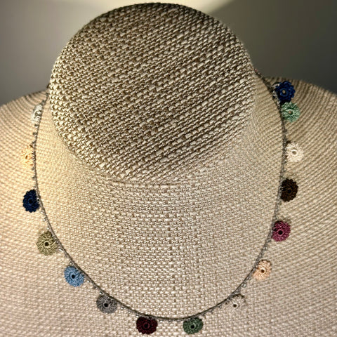 Classic Flower Short Crochet Necklace