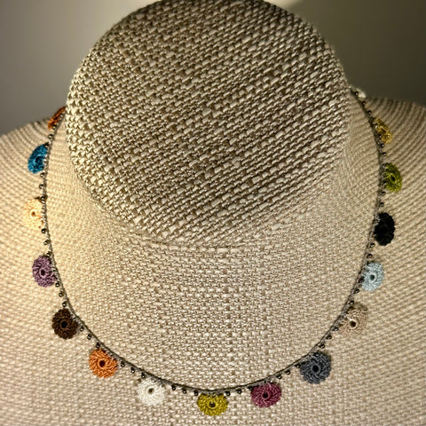 Classic Flower Short Crochet Necklace