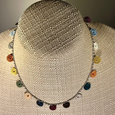 Classic Flower Short Crochet Necklace
