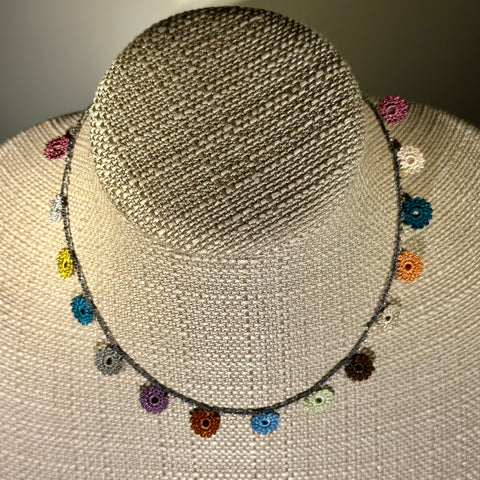 Classic Flower Short Crochet Necklace