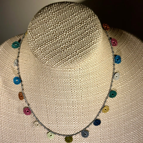Classic Flower Short Crochet Necklace