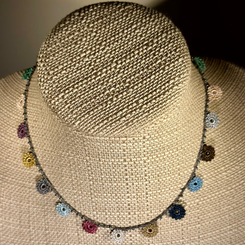 Classic Flower Short Crochet Necklace