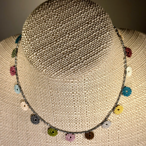 Classic Flower Short Crochet Necklace