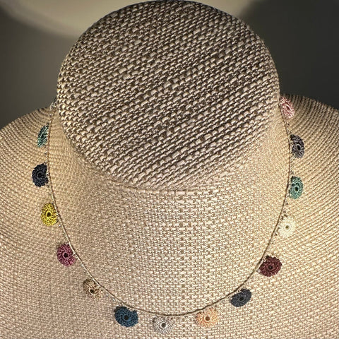 Classic Flower Short Crochet Necklace
