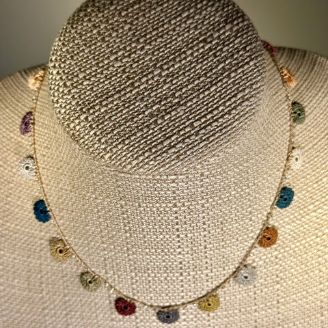 Classic Flower Short Crochet Necklace