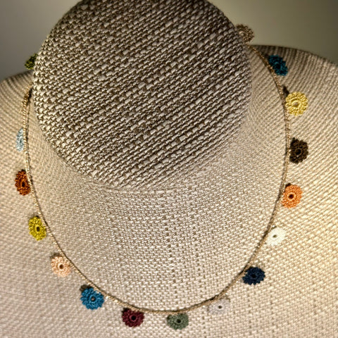 Classic Flower Short Crochet Necklace