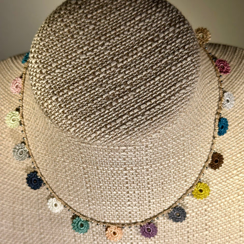 Classic Flower Short Crochet Necklace