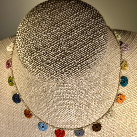 Classic Flower Short Crochet Necklace