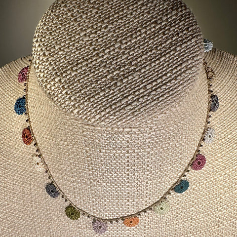 Classic Flower Short Crochet Necklace