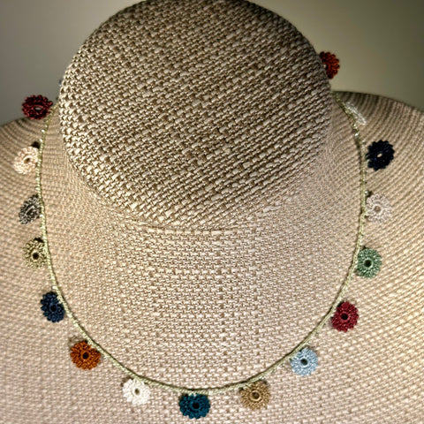 Classic Flower Short Crochet Necklace