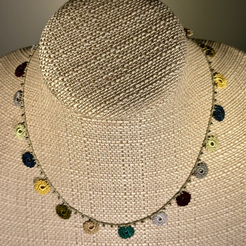 Classic Flower Short Crochet Necklace