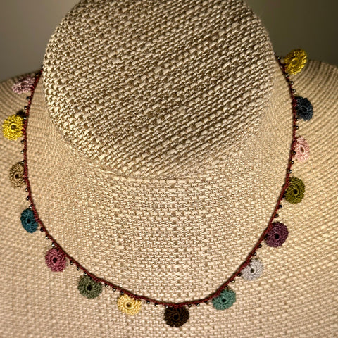 Classic Flower Short Crochet Necklace
