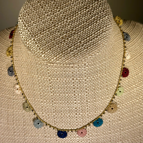 Classic Flower Short Crochet Necklace