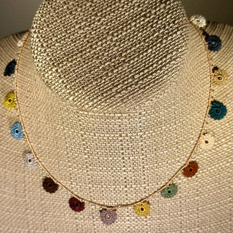 Classic Flower Short Crochet Necklace