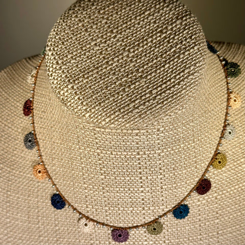 Classic Flower Short Crochet Necklace