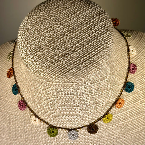 Classic Flower Short Crochet Necklace