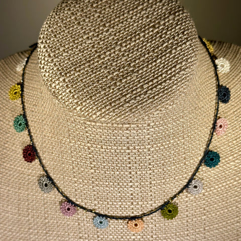 Classic Flower Short Crochet Necklace