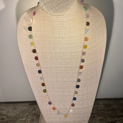 Classic Flower Medium Crochet Necklace