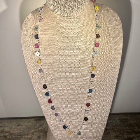 Classic Flower Medium Crochet Necklace
