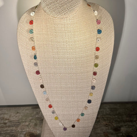 Classic Flower Medium Crochet Necklace