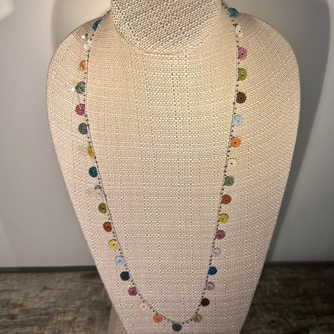 Classic Flower Medium Crochet Necklace